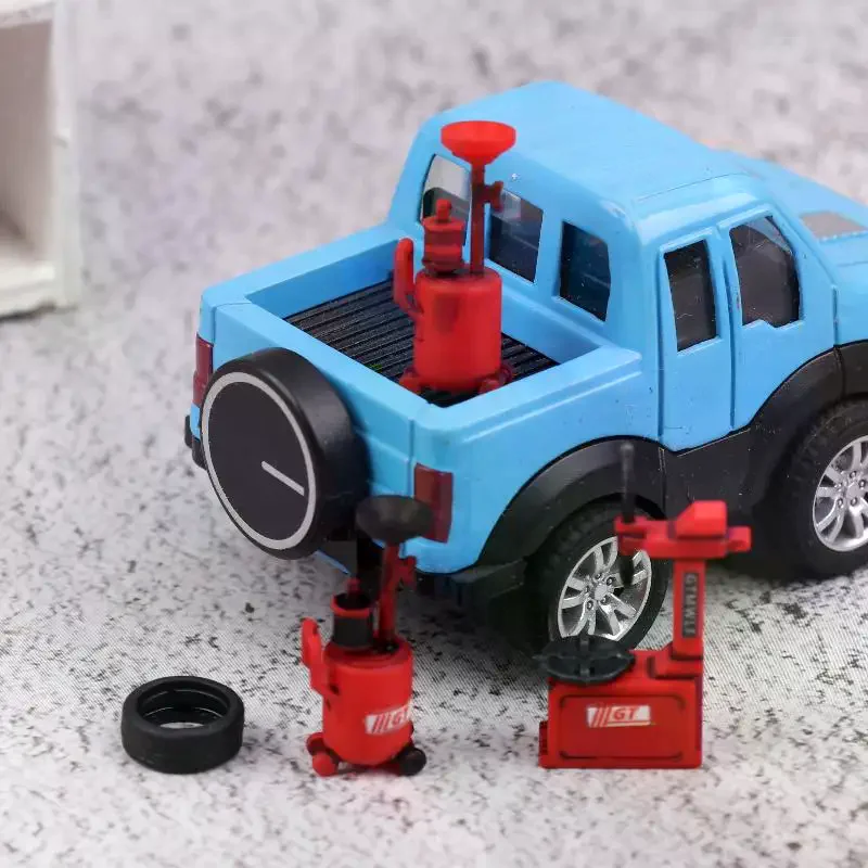 1:64 имитация масляного коллектора, миниатюрный сборщик шин, модель для ремонта мастерской, реквизит для сцены, аксессуар, парковка, городская модель «сделай сам»