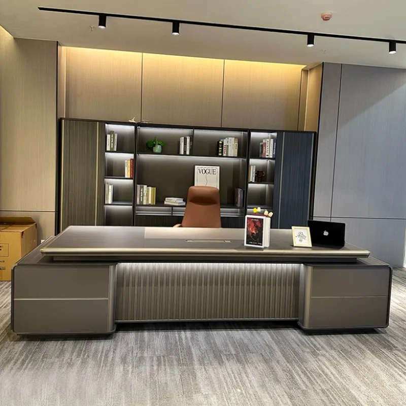 CEO desk E0 Boss Cabinet Combination, Simple And Modern Executive , General Manager'S Office Furniture, Desk