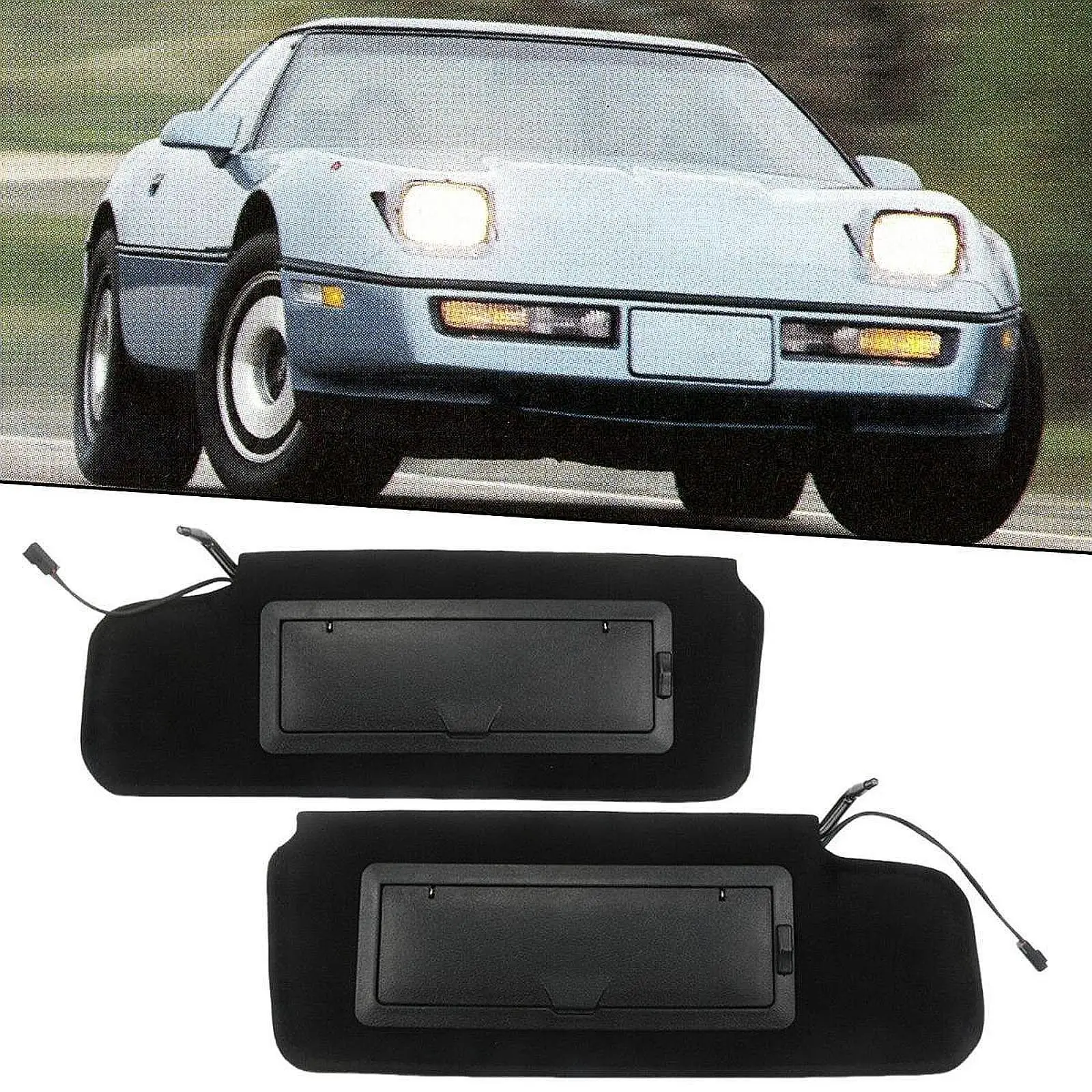 

Sun Visors 14081826 Replacement with Light Parts Accessories Convenient 12459827 Sunshades for Chevrolet C4 Corvette 84-96