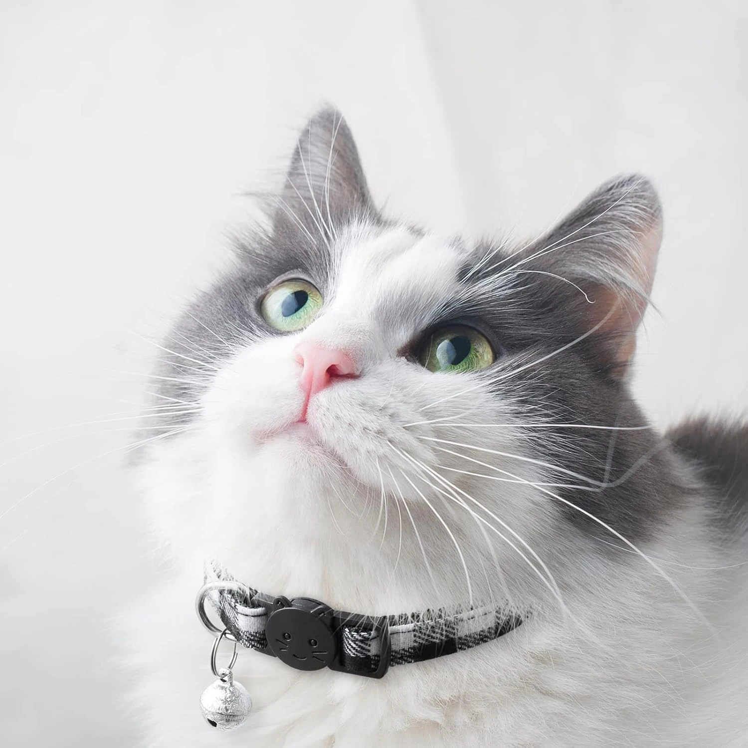 6er-Pack Klassische Karierte Katzenhalsbänder mit Glöckchen - Abreißbare Verstellbare 15-23 cm Katzenhalsbänder für Weibchen und Männchen, Niedliche Haustier-Geschenke & Zubehör – Detail 5