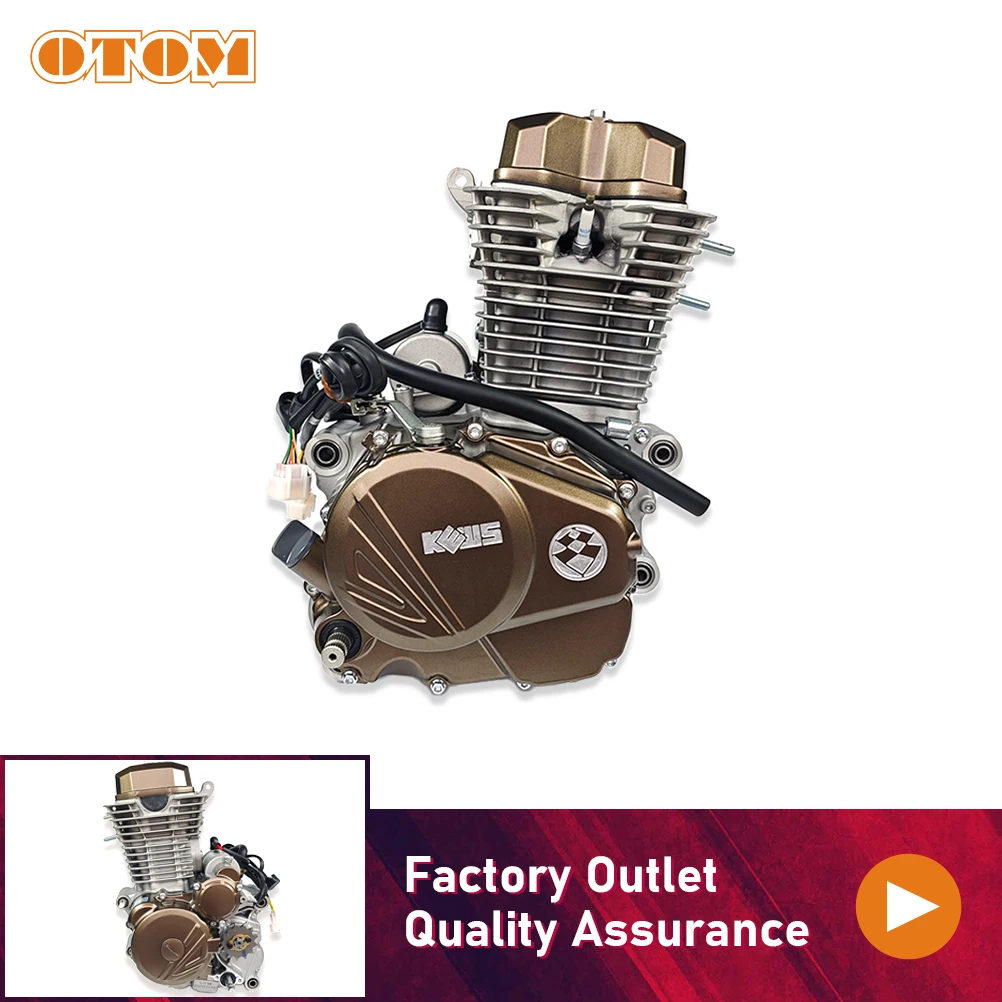 OTOM For KEWS 4 Stroke Dirt Bike Motorcycle Engine Assembly Loncin 250cc YB250R 166FMM Air-cooling Engines Motocross Accessories