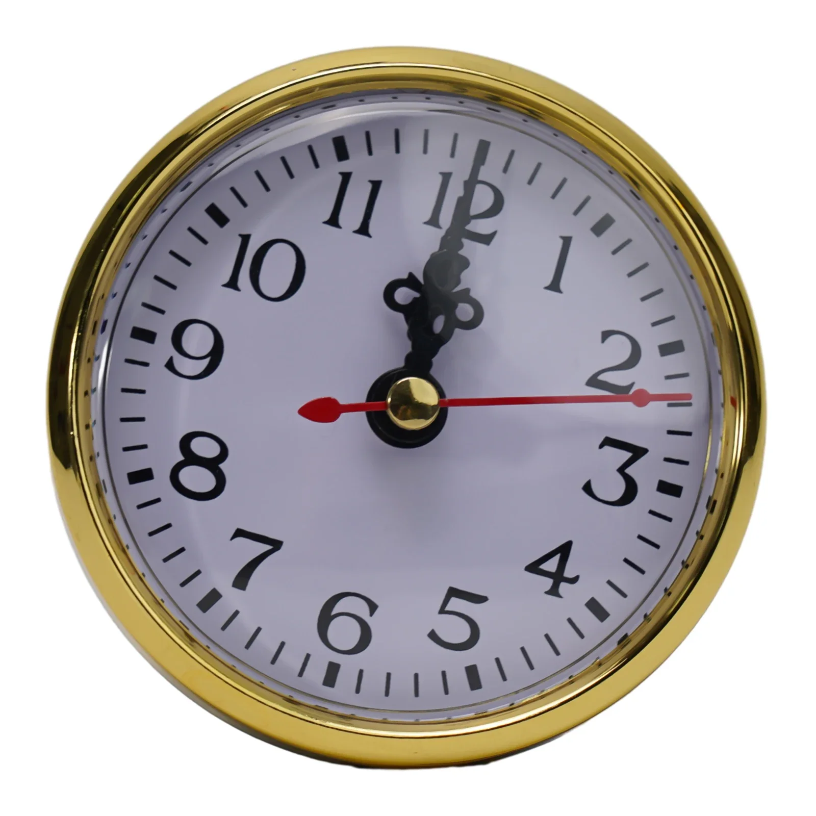 DIY Quartz Clock Insert Movement Replacement For 65MM 80MM 90MM 105MM 110MM With Arabic Numerals And Gold Trim