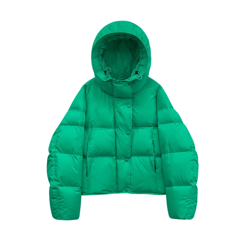 Hirsionsan 2023 Winter New Warm White Duck Down Jacket Women Green Short Puffer Coats Casual Korean Thicken Female Parkas