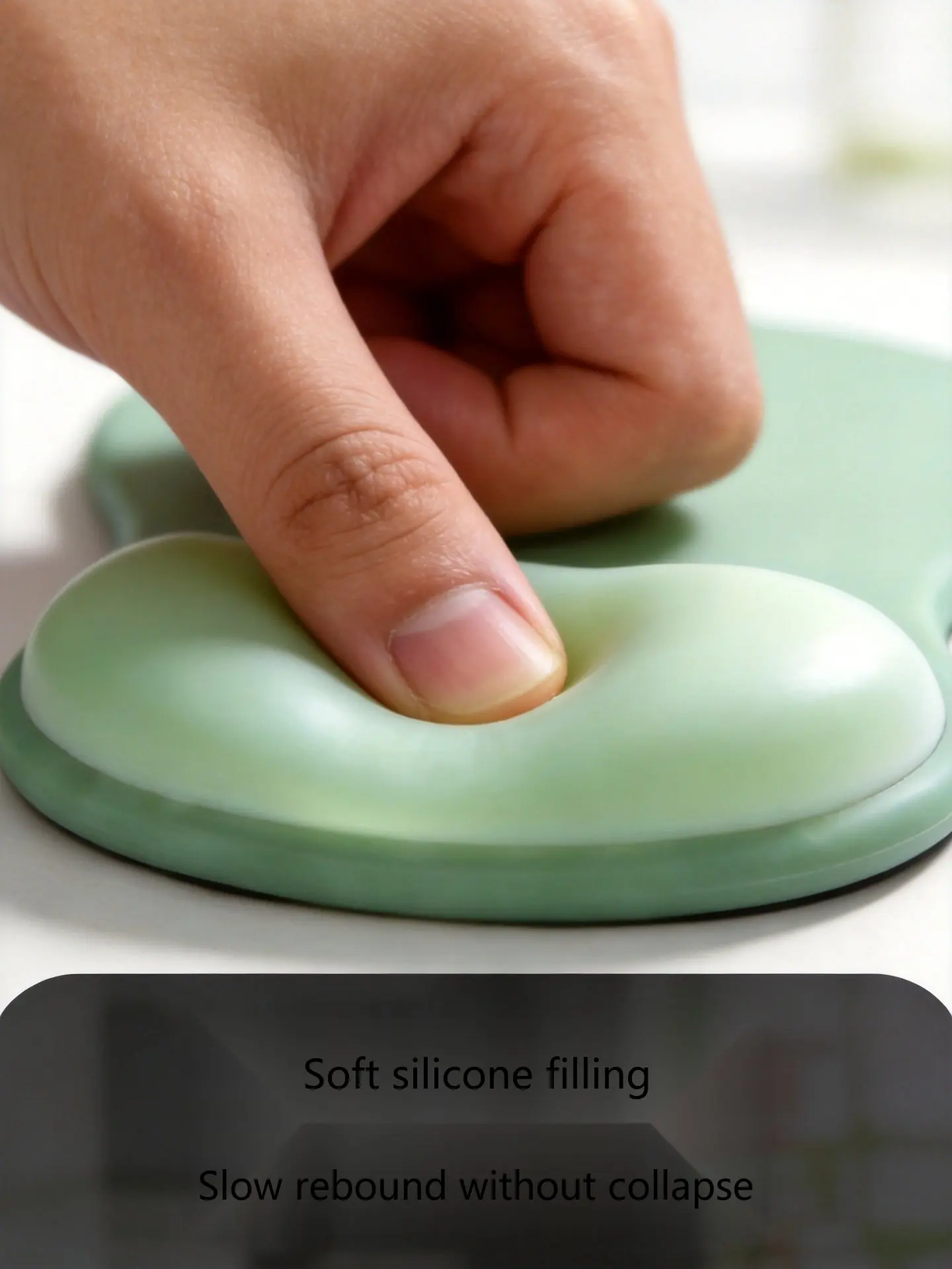 Silikon-Handgelenkauflage Mauspad in Tropfenform, 7 Farben, ergonomisch, rutschfest, Schreibtischunterlage für Büro und Gaming – Detail 4