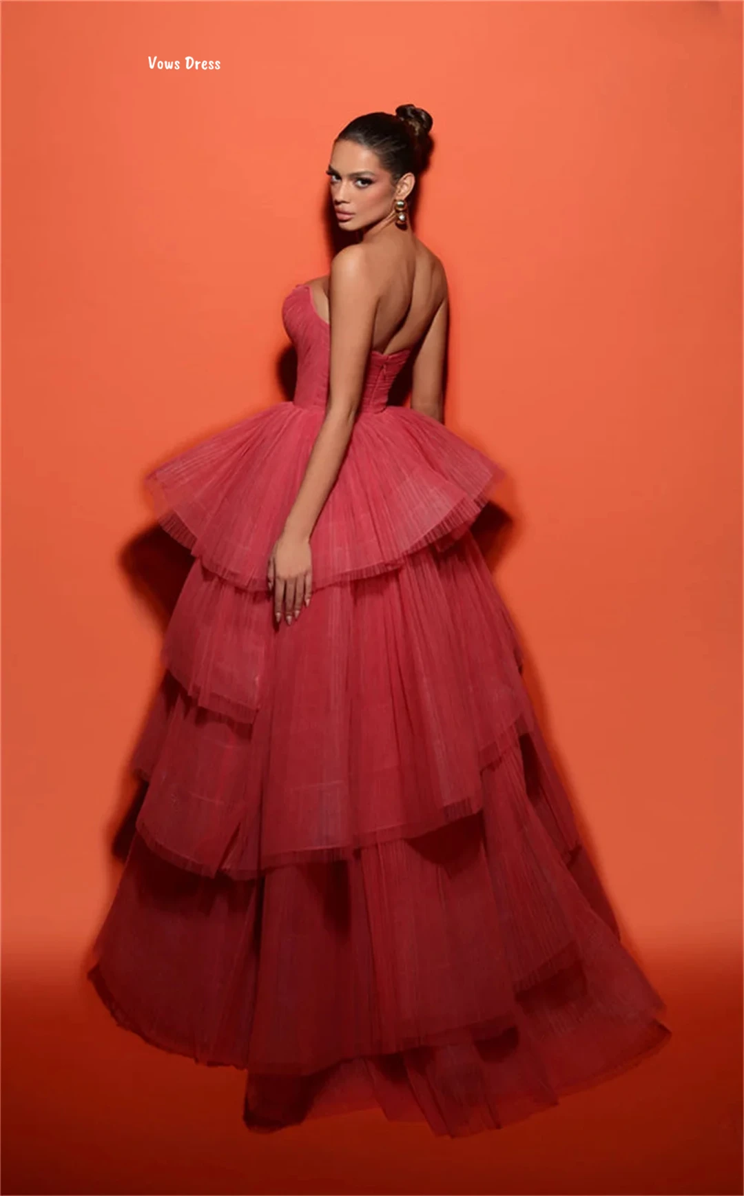 

Vows Layered Formula Prom Dress Custom Made Evening Dresses Woman Elegant Wedding Guest Dresses for Special Occasions Line A