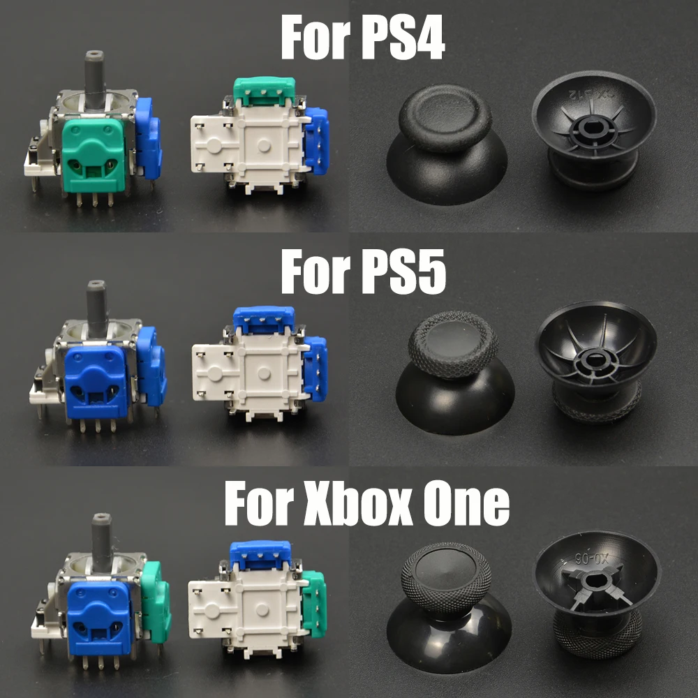 ZUIDID untuk Hall Effects Joystick 3D Thumb Joystick kiri dan kanan Rocker untuk PS4 PS5 Xbox one Thumb Rocker pengganti