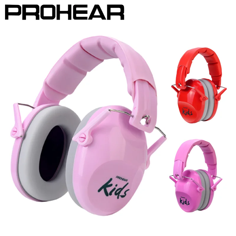 

PROHEAR Kids Pink Eartips Cute Professional Safety Ear Protector Foldable Passive Noise Reduction Hearing Protector for Autism