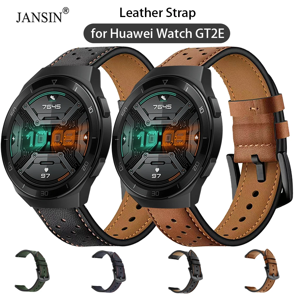 Lederen Horlogeband Voor Huawei Horloge Gt2e Lederen Band Voor Huawei Horloge Gt 2e Armband Horlogeband Vervangende Accessoires