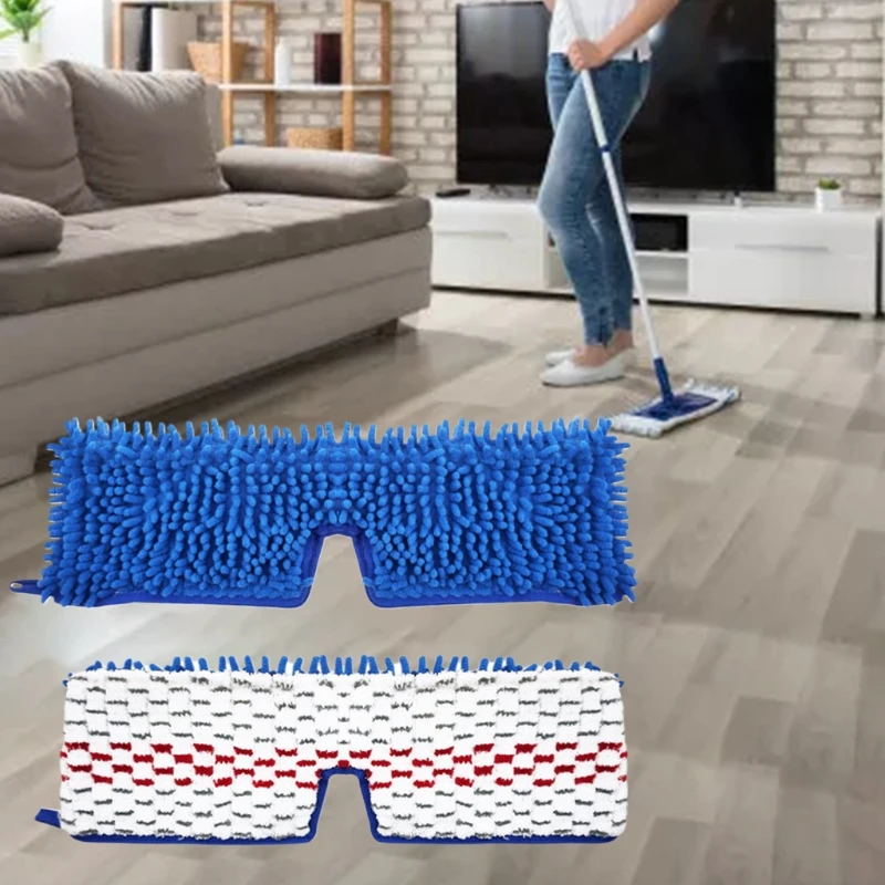 Microfiber Floor Mop Pads Double-Acting Mop for OCedar/Vileda Steam Spray Mop Flat Spin Mop Cloth Replacement  Quick Dry