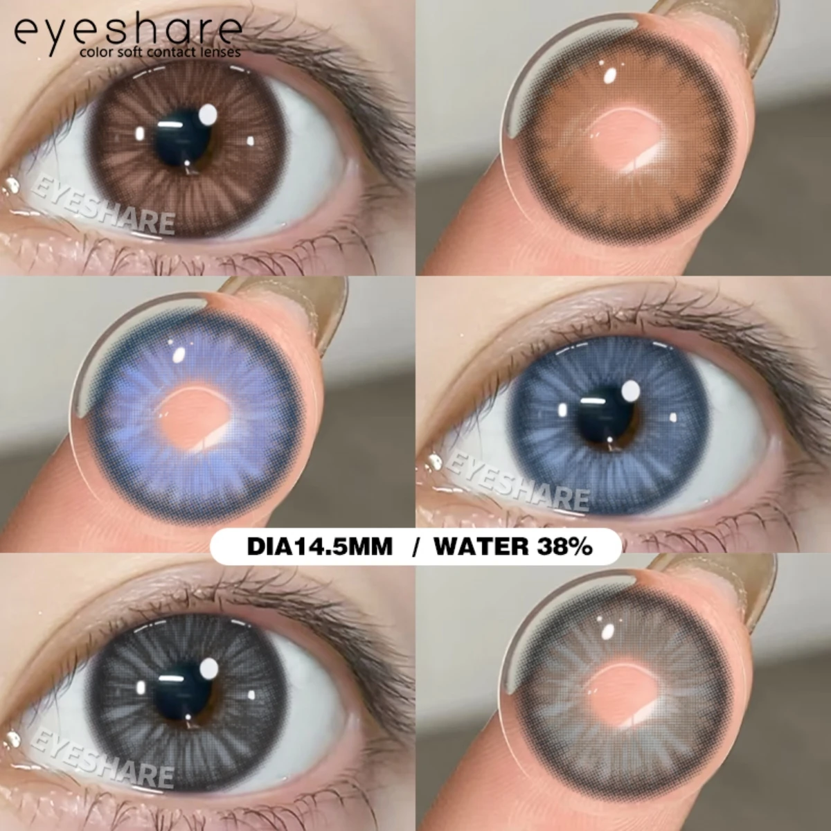 EYESHARE 2 Stücke Neue Farbe Kontaktlinse Blaue Kontakte Für Augen Hochwertige Graue Schönheit Schüler Braune Augen Kontakt Grüne Augenlinse