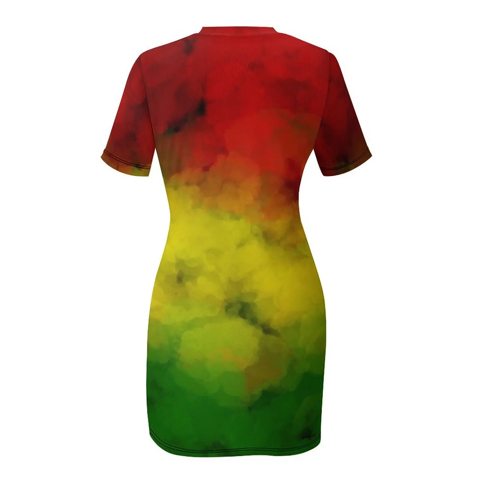 Rasta Aquarell Kurzarm Kleid weibliche Kleidung Ballkleider