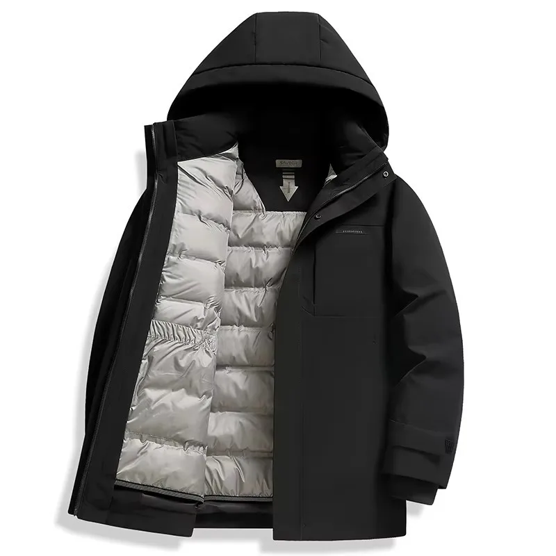 2024 new arrival winter jacket hooded 90% white duck down jackets men,mens fashion thicken warm parkas coat M-4XL R1933