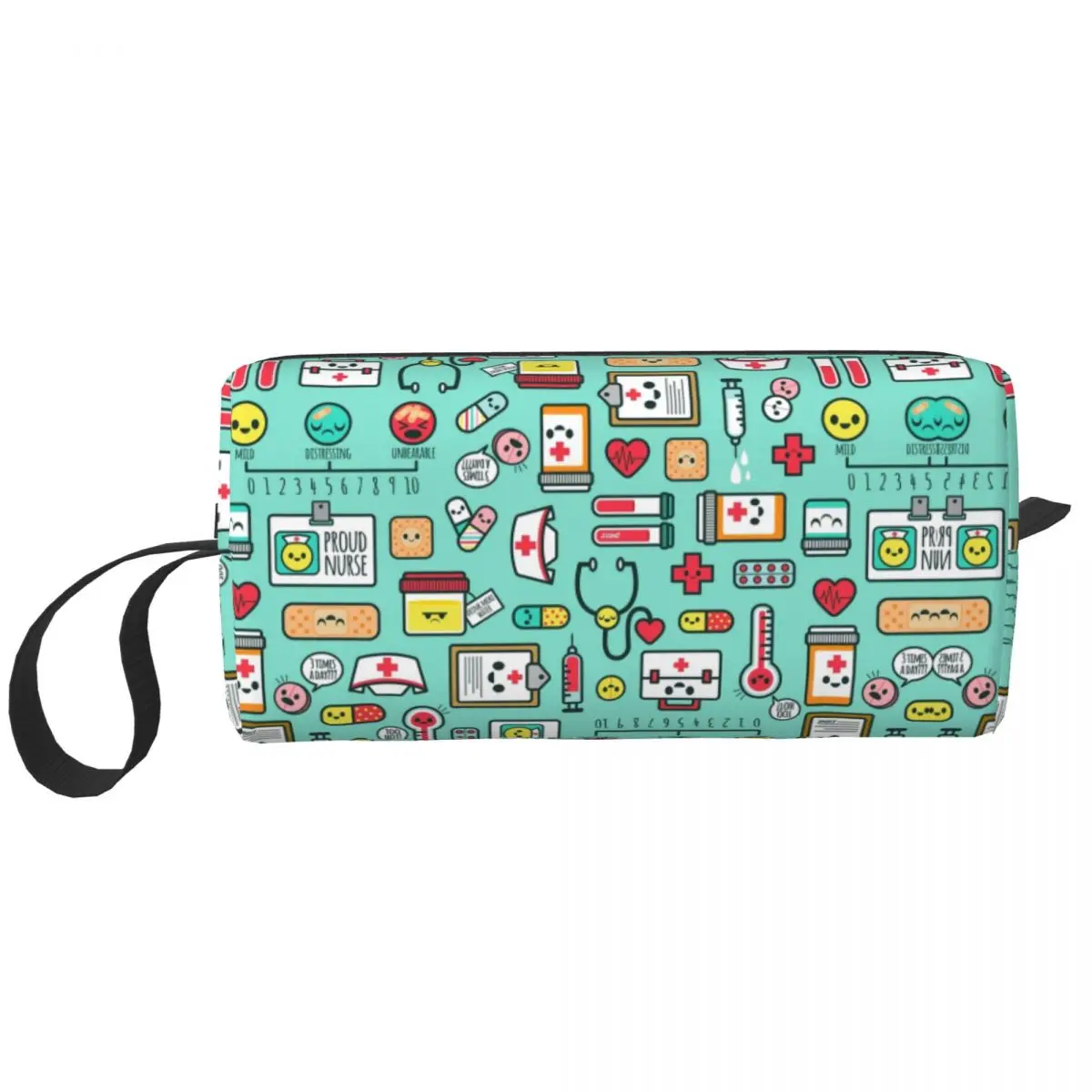 

Custom Travel Proud To Be A Nurse Pattern Toiletry Bag Kawaii Enfermera Cosmetic Makeup Organizer Beauty Storage Dopp Kit Case