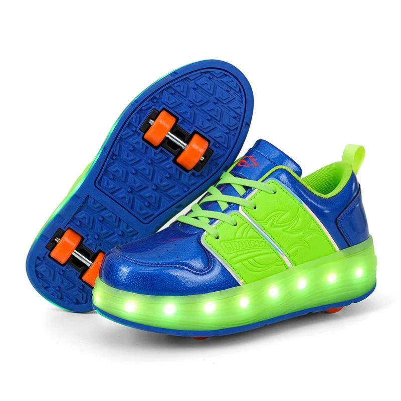 Kids Roller Shoes Sneakers with Wheels LED Light-Up Sport Sneakers for Boys And Girls Perfect Christmas Or Birthday Gift
