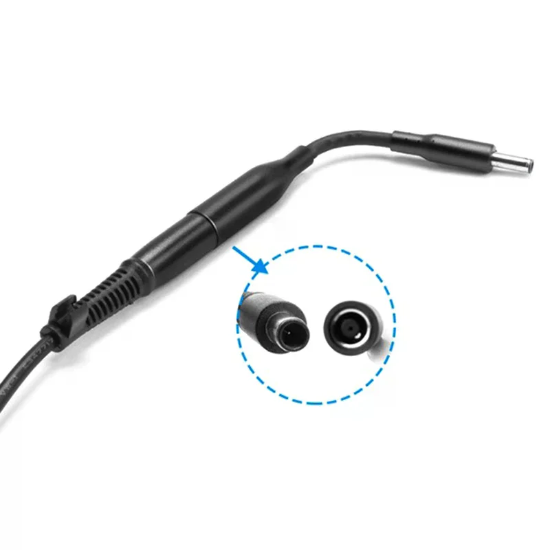DC Power Cord / Cable Charger Laptop Adapter 7.4*5.0mm Female to 4.5*3.0mm Central Pin Male Plug Connector for Del Laptop
