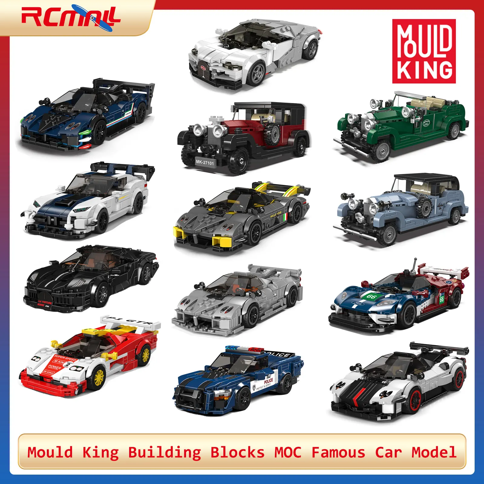 

Mold King знаменитая модель автомобиля серии MOC строительные блоки комплект спортивного автомобиля сборка автомобиля кирпичи DIY игрушки подарки украшения