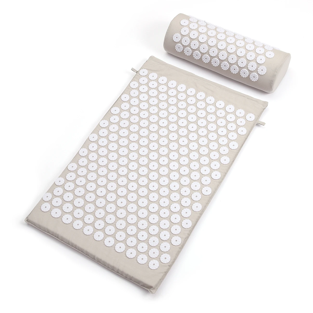 68*42*2cm Light Gray  Acupressure Massage Mat & Pillow Set Free Storage Bag