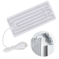 2Pcs USB 5V Electric Heating Pad Portable Cloth Heater Clothes Heating Mat DIY Thermal Clothing Outdoor Heated Jacket Vest