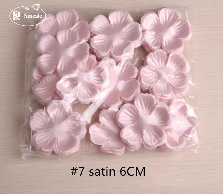 Materiali per abiti da sposa con fiori 3D, filati di jeans pirografici rosa, materiali per copricapo, fai da te, fatti a mano, RS1202, 200 pezzi