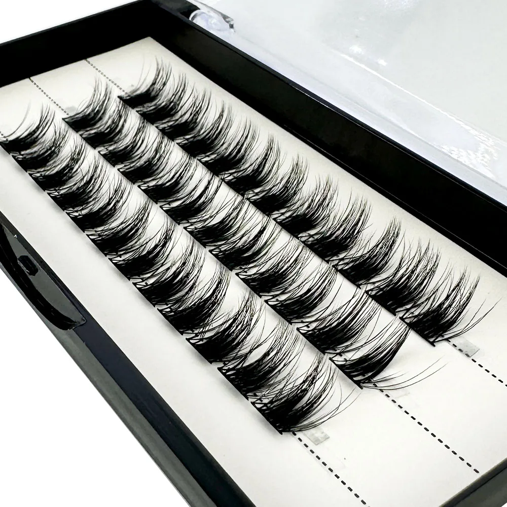 NEUE 5D Flauschige Nerzwimpern 3 Reihen Natürliche Wimpernverlängerung 3D Russische Einzelwimpern-Cluster Make-up-Tools Wimpern Cilia – Detail 1