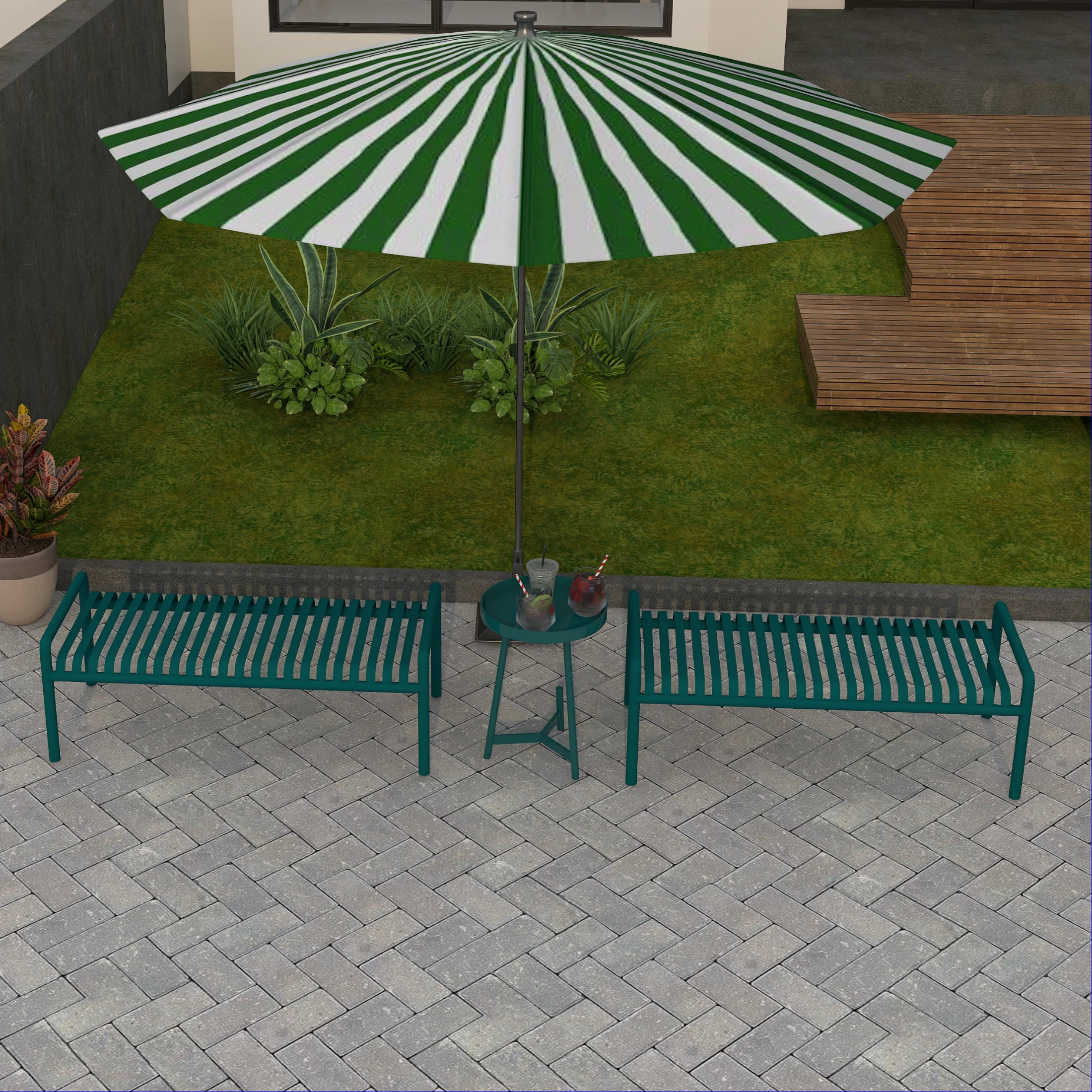 ins Korea Outdoor Bench Park Bench Milk Tea Coffee Shop Gym Rest Stool Shopping Mall Iron Seat Chair