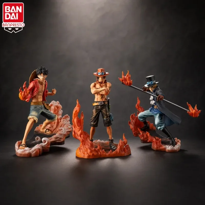 

in stock BANDAI Original BANPRESTO ONE PIECE Luffy ACE Sabo DXF BrotherhoodII action figure Model Doll Brand New Boxed Garage