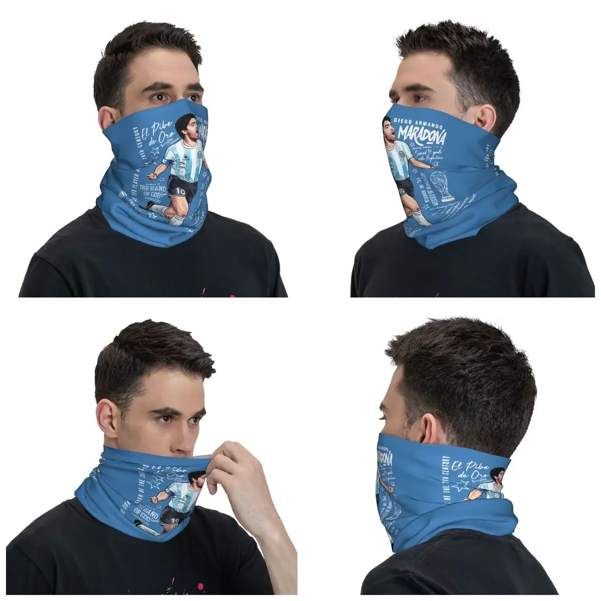 Diego Armando RIP Mourns Bandana Neck Cover Printed D Balaclavas Face Scarf Multi-use Cycling Running  Adult Winter