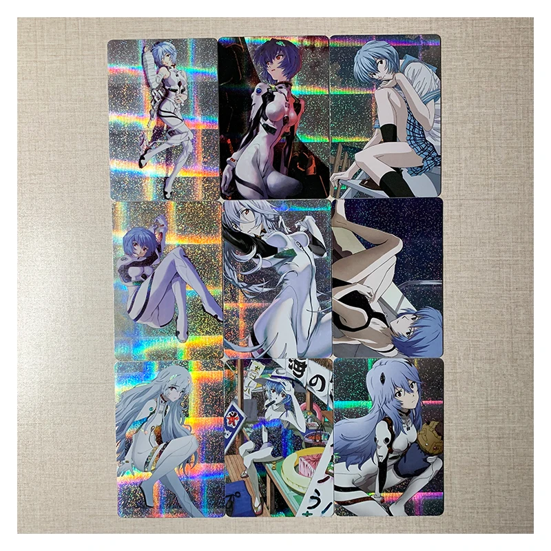 NEON GENESIS EVANGELION Asuka Langley Soryu Ayanami Rei DIY Homemade Bronzing Collection Card Game Toys Christmas Birthday Gift