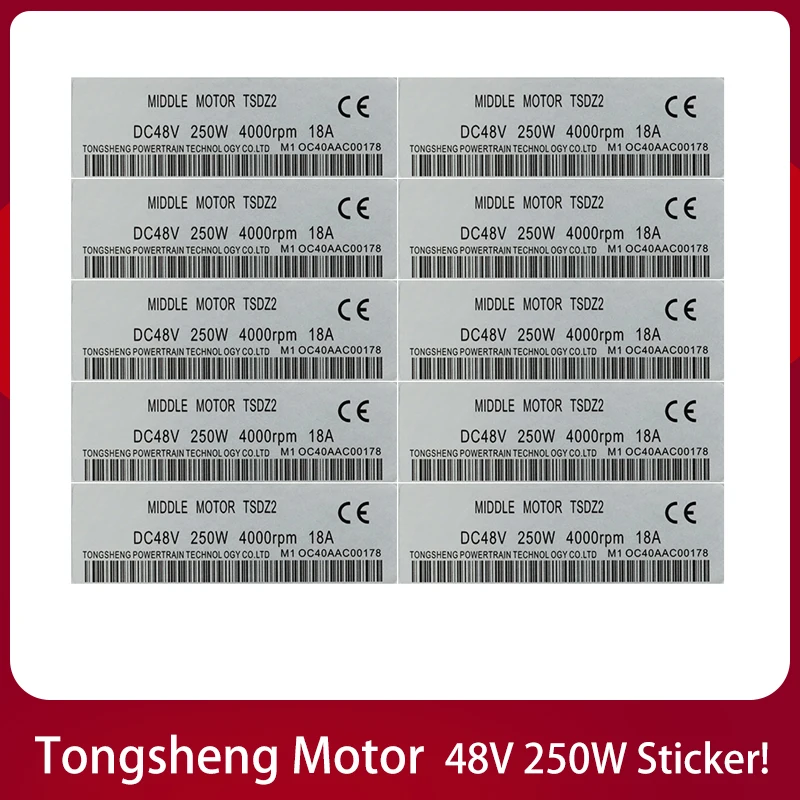 New Sticker Tongsheng mid motor 48V 250W Stickers 10/20 PCS/LOT eBike Conversion Kit Sticker for Tongsheng TDZ2