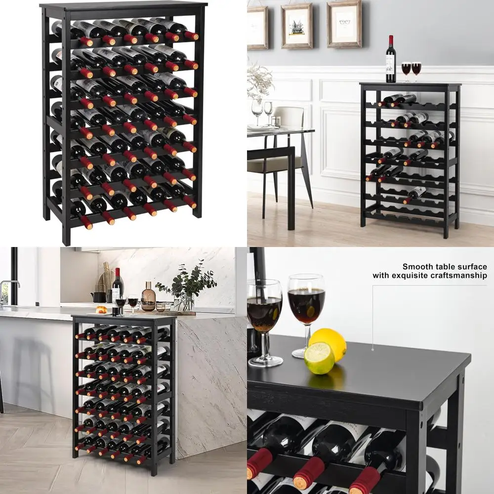 

Семихуровневая бамбуковая полка для хранения вина на кухне и столовой