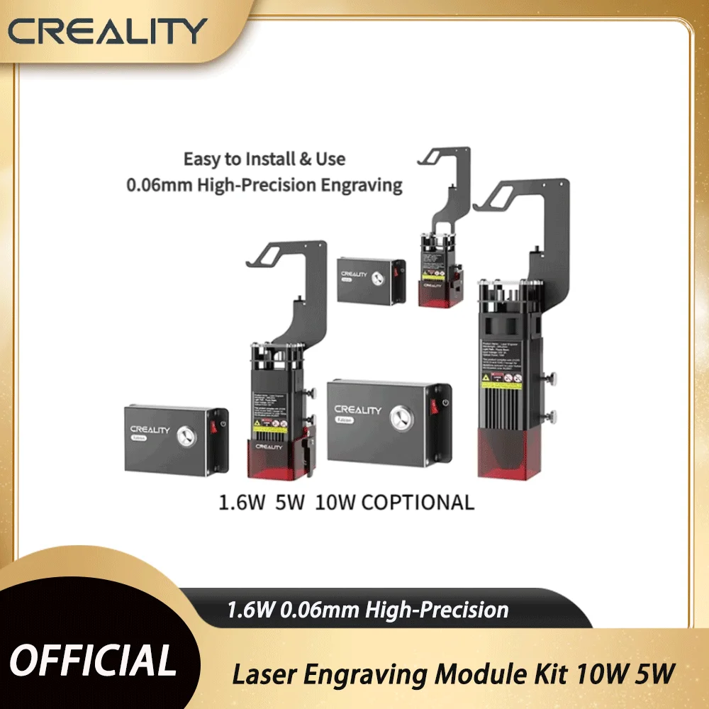 

Creality Laser Engraving Module Kit 10W 5W 1.6W 0.06mm High-Precision 3D Printer Parts for Ender 3 / Neo / S1 Series CR-10 Mini