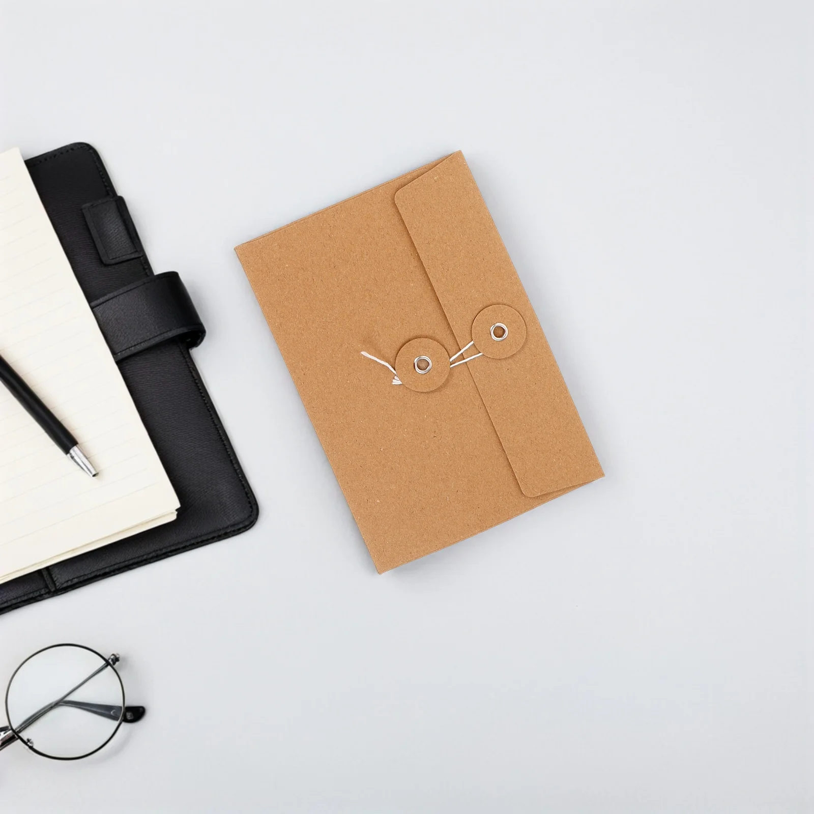 

20 Pcs Winding Envelopes Kraft Paper Holders 17x11 5cm Storage Bags for Letters Files Documents Invitations Cards Gifts