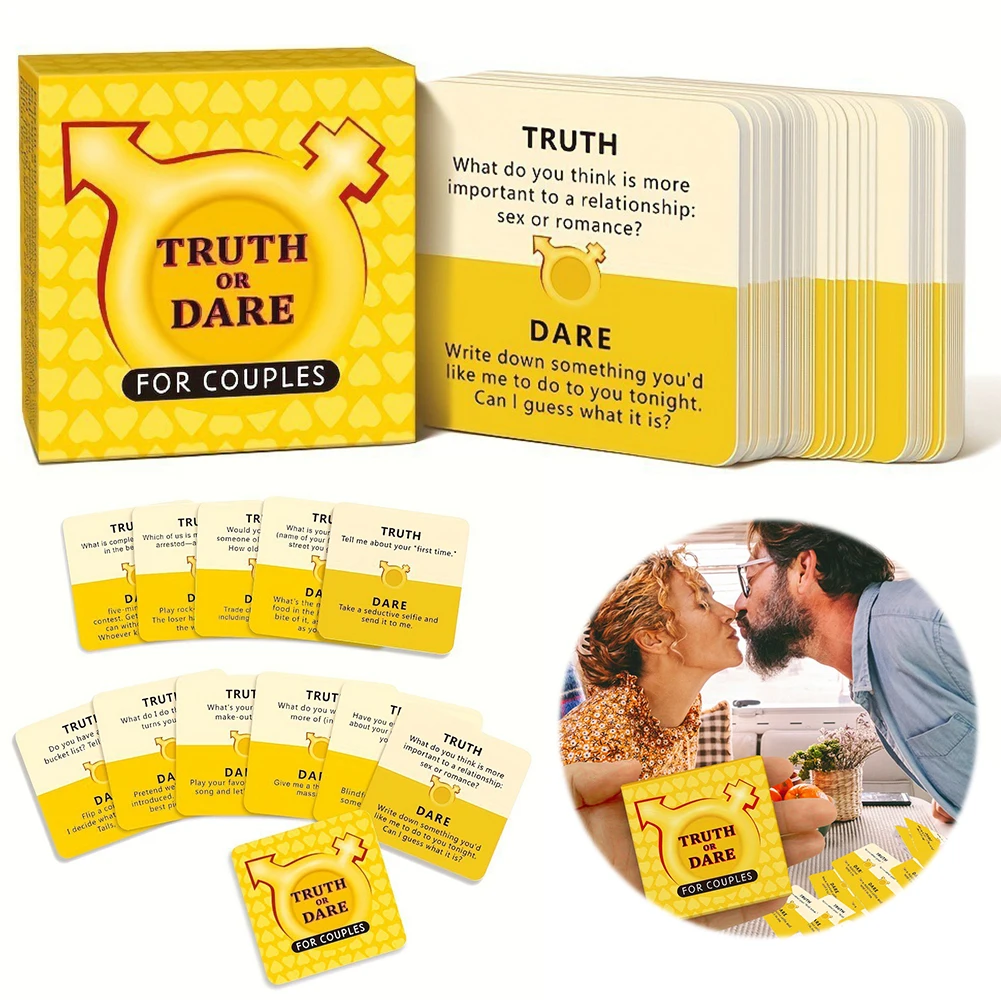 Truth Or Dare for Couples Lovers Board Game Drunk Couples Drinking Game Card Romantic Game Christmas Halloween Thanksgiving Gift