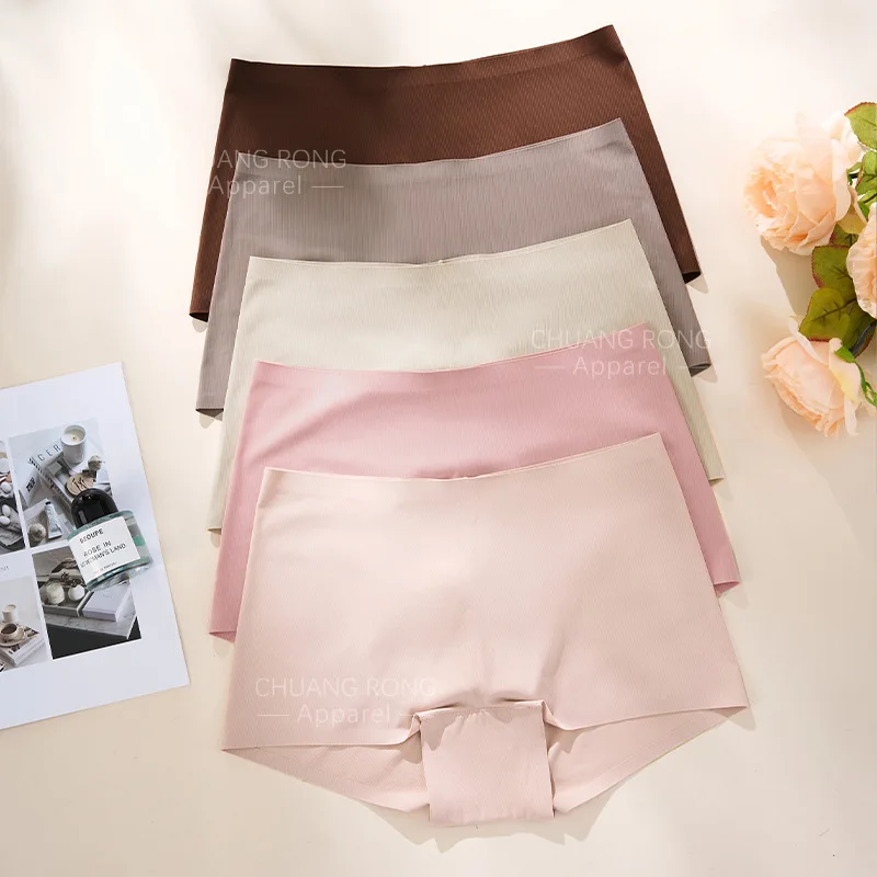 

Ice Silk Women Panties Summer Thin Seamless Briefs Boxers Breathable Comfortable Safety Pants Underpants Ladies Sexy Underwears