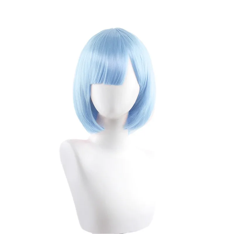 ผมบ็อบสีสันสดใสเครื่องสวมศีรษะเทศกาลดนตรีแต่งตัวการ์ตูนสไตล์วิกผมสั้นปาร์ตี้แสดงอุปกรณ์เสริมอะนิเมะวิกผม