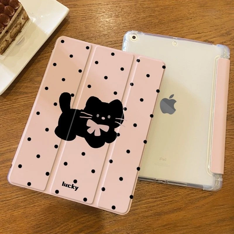 Con Funda para lápiz para IPad 10,2 Funda 7/8/9a generación 10.a Funda Ipad Air 5a generación Funda Pro 11 2.a 3a 4a gatito