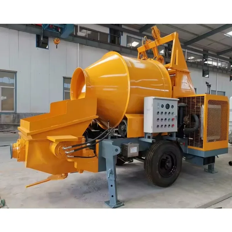 High Efficiency Low Cost Portable Concrete Mixer and Pump Mobile Concrete Pump Mixer for Construction