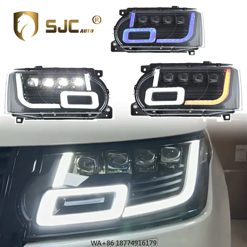 

Auto Factory Car Headlights for Range Rover Vogue 10-13 LED Lens Daytime Running Lights Turn Signals Front Lamps