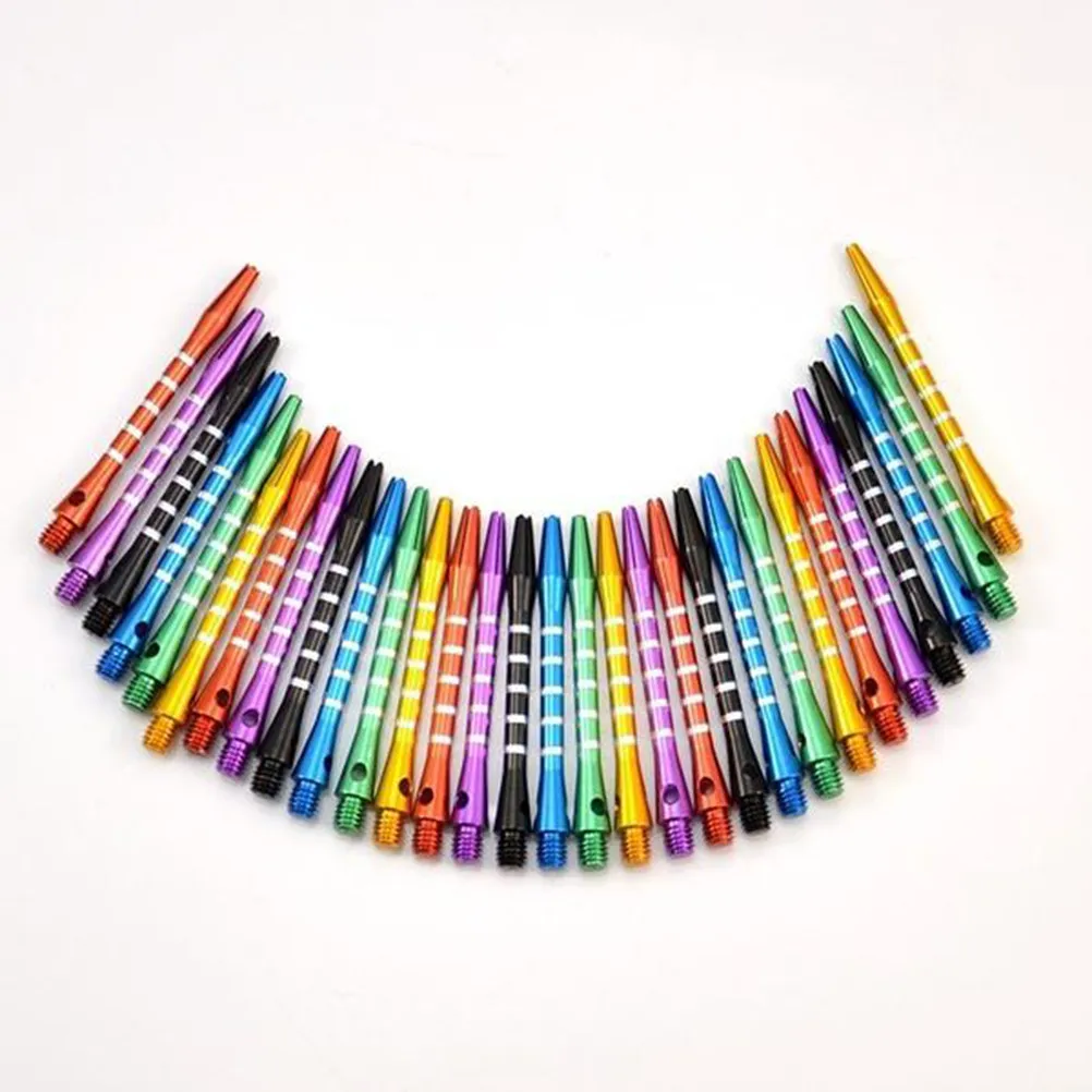 

9Pcs Shafts Aluminum Alloy Medium Stem Screw Fit 4.5mm Tips Multicolor Throwing Tips Shafts Aluminium