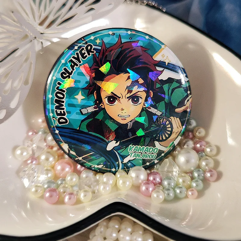 Anime Demon Slayer Kamado Tanjirou Agatsuma Zenitsu Cosplay Badge tinplate Ambitus Colleagues