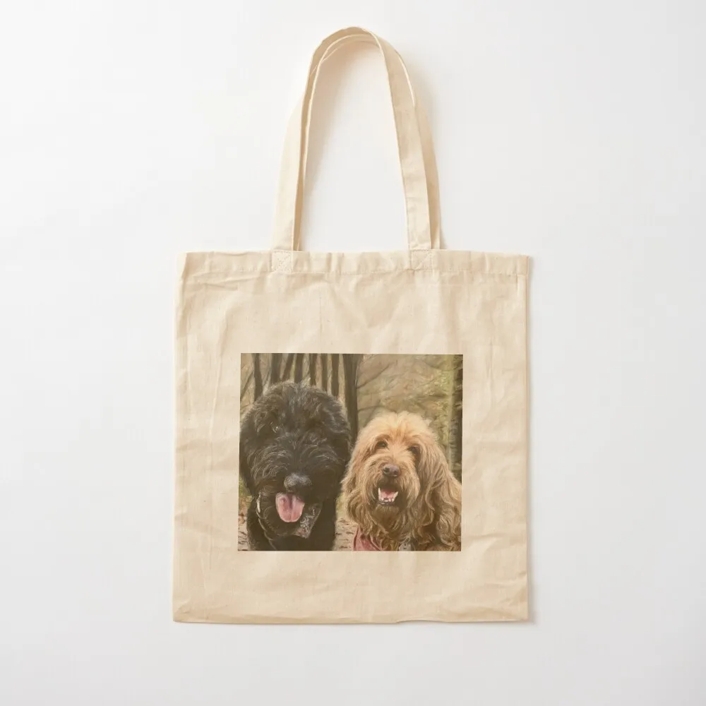 Goldendoodle Fall Walk Tote Bag