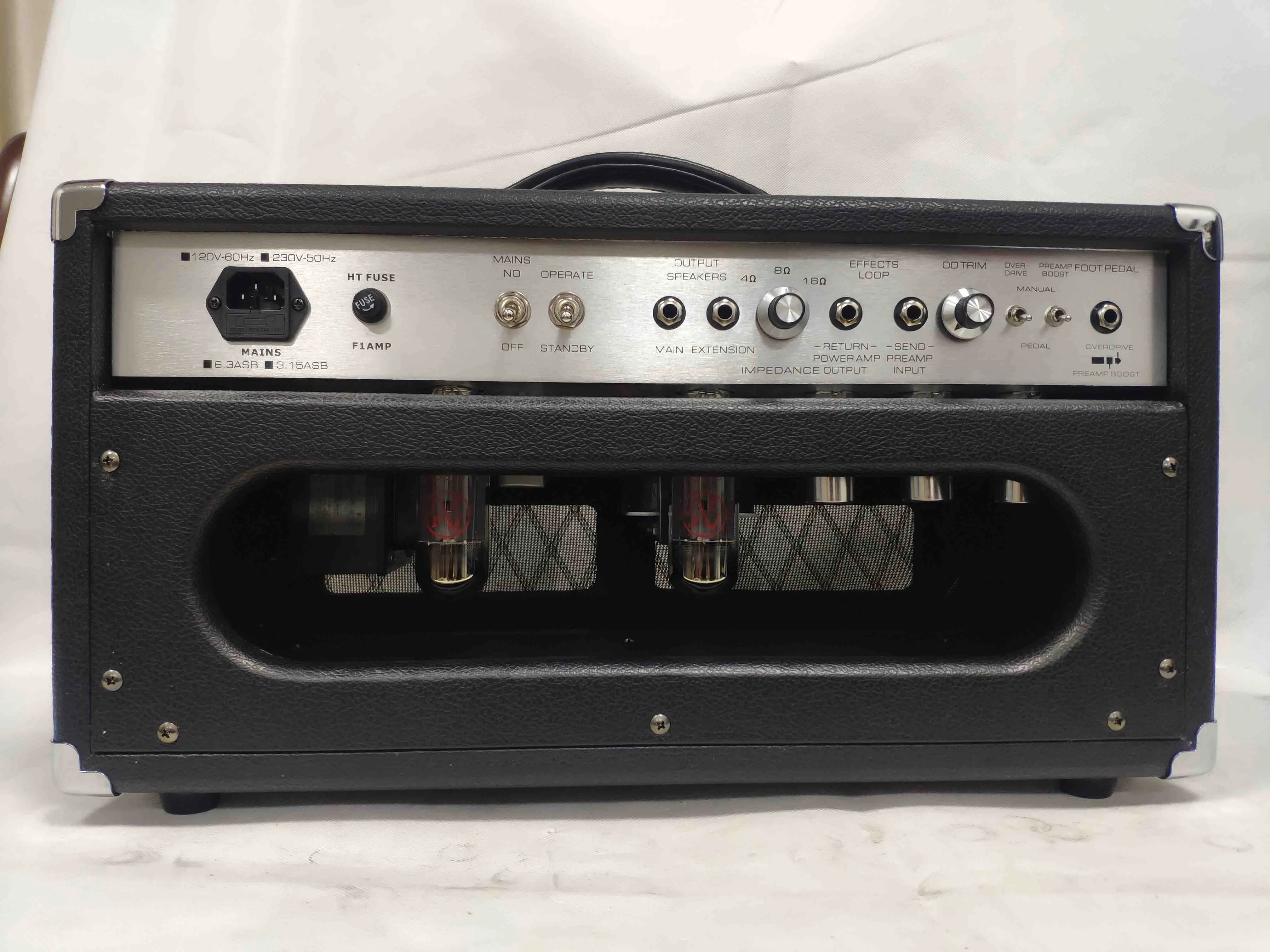 Custom 50W Dumble Overdrive Super Tone Clone Point to Point Guitar Amp Head with Black Tolex Silver Faceplate JJ Tubes