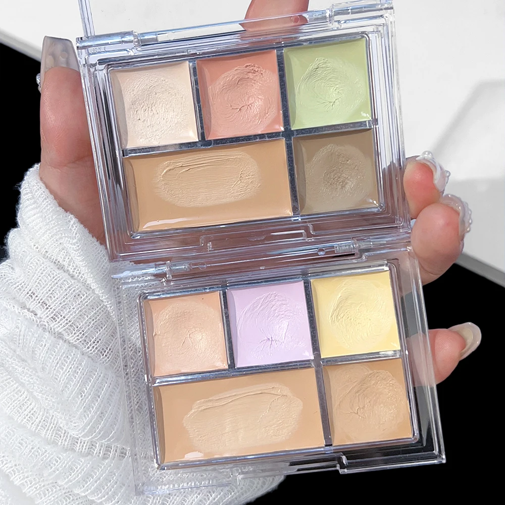 5-kleuren Contour Concealer Palette Covers Acne Marks Donkere Kringen Multifunctionele Gezichtsmake-up Blijvende Verhelderende Gezichtscosmetica