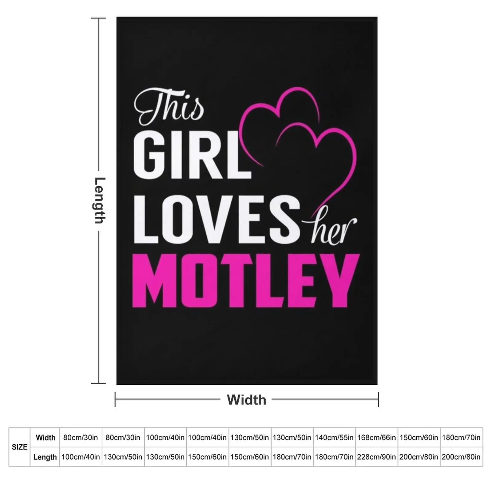 Motley This Girl Loves Her MOTLEY Throw Blanket For Baby Furry Cute Plaid Thermals For Travel for babies Fashion Sofas Blankets