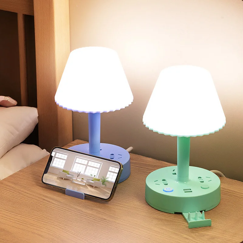 Imagem -06 - Candeeiro de Mesa Multifuncional com Porta Usb Fantástica Luz Ambiente em Tomada Decoração para Casa 1.8m Linha