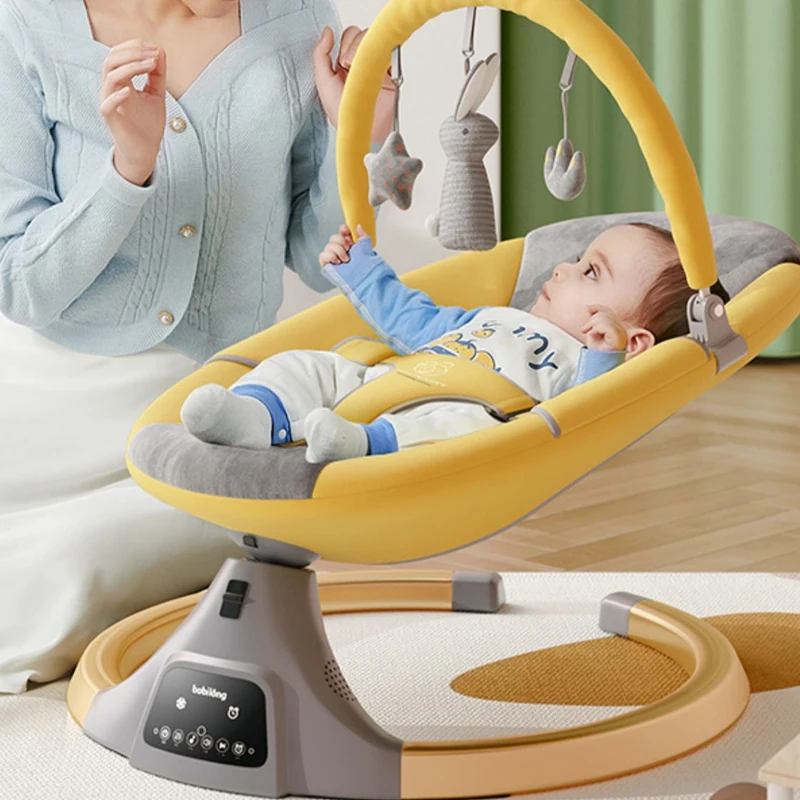 Newborn Baby Electric Rocking Chair Baby Sleeping Cradle Bed Child Comfort Chair Reclining Chair for Baby 0-3 Years Baby Bed