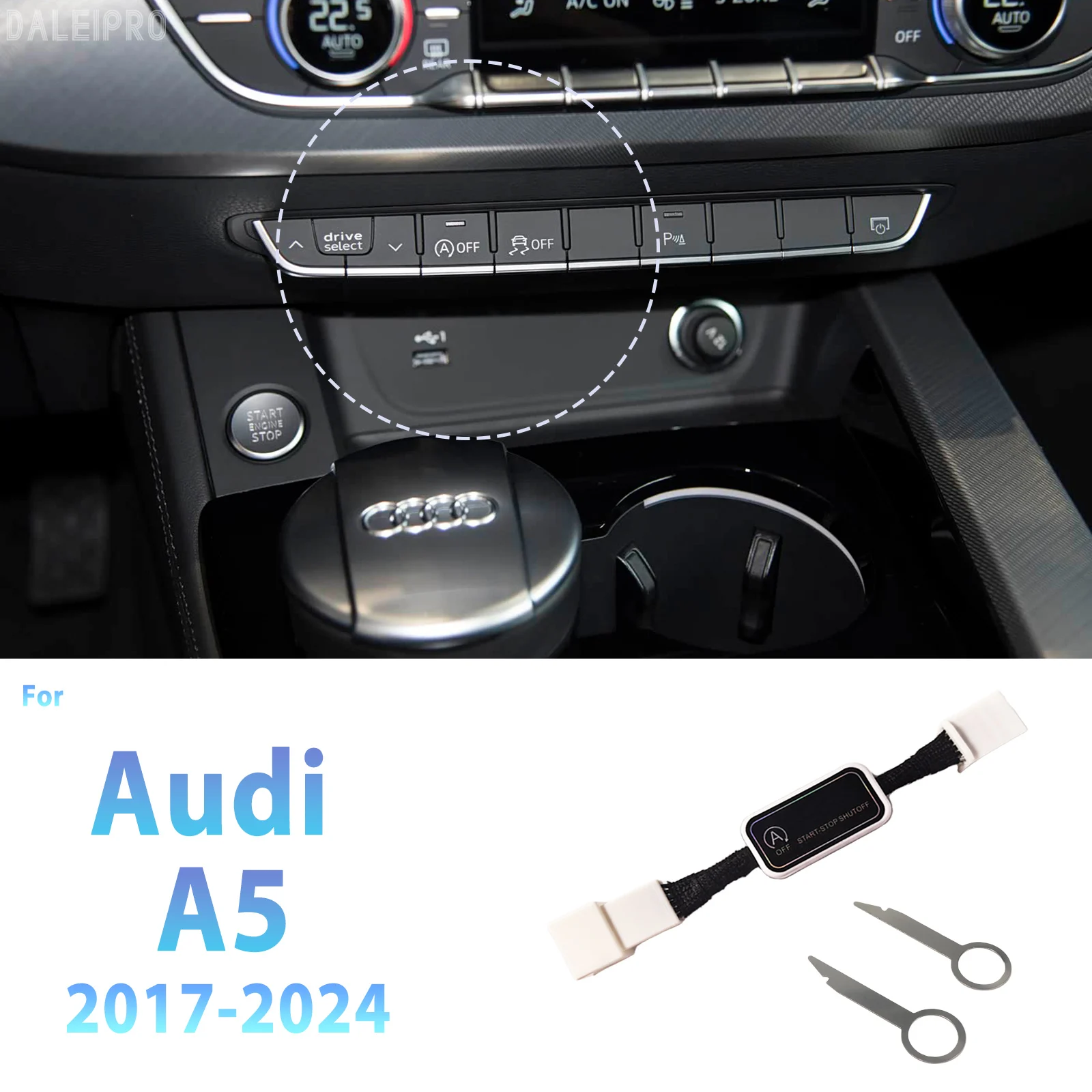 

For Audi A5 S5 RS5 2017-2021 2022 2023 2024 Automatic Stop Start Engine System Memory Module Cancel Car Auto Start Stop Switch