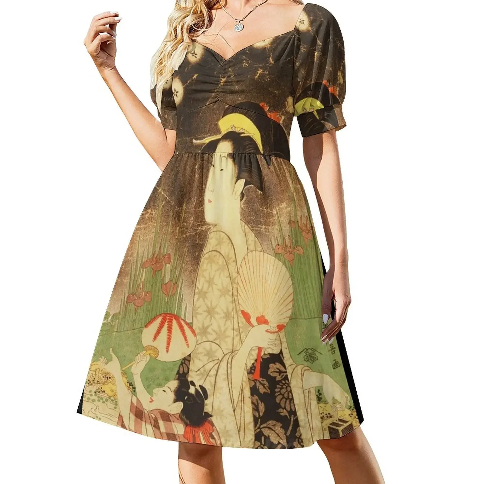 

Woman and Child Catching Fireflies Short-Sleeved Dress ladies dresses for special occasion Dresses gala Dress