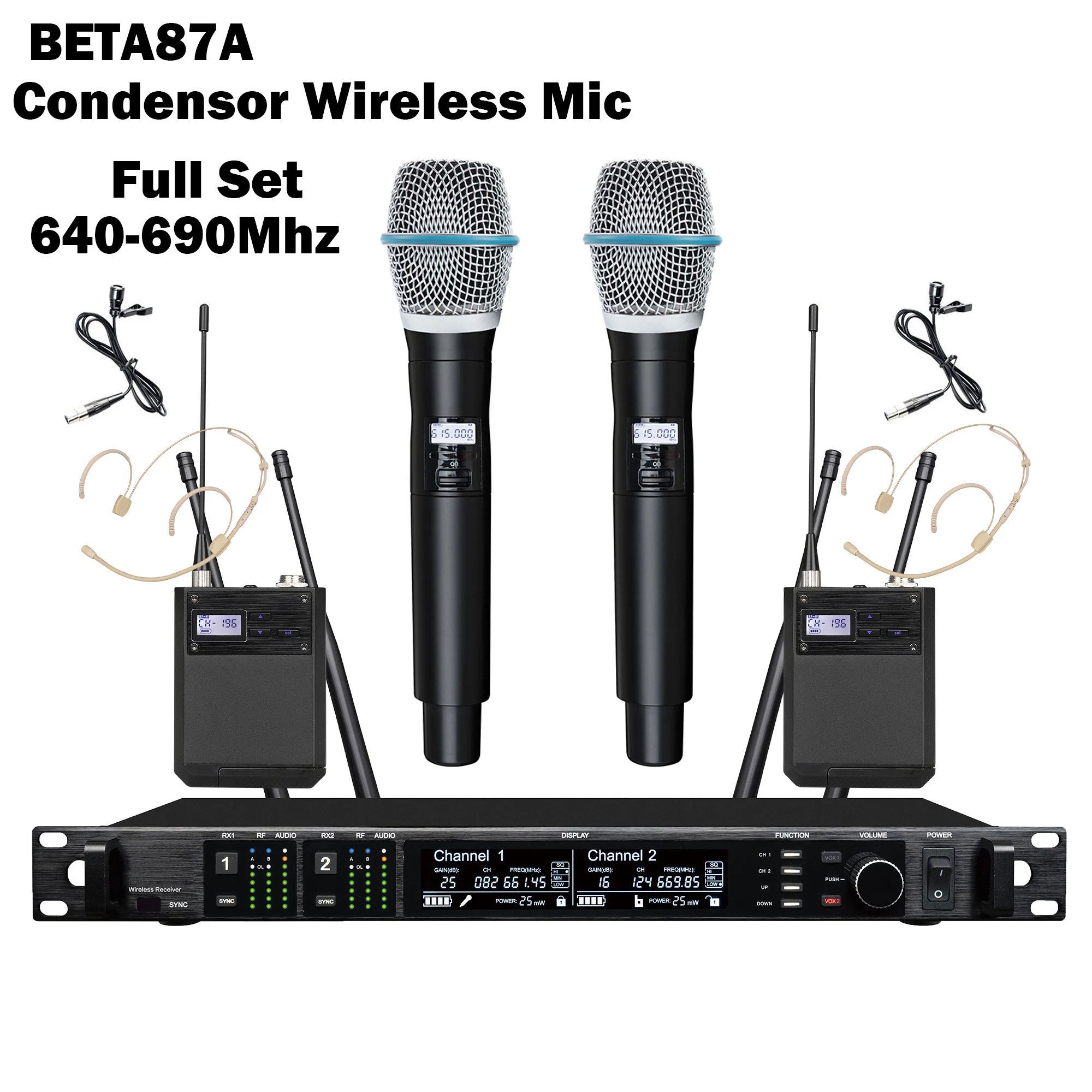 Leicozic Condensormicrofoon KSM11 500/600/900Mhz Professionele Microfoon Draadloze Microfoon 2 Kanaals Microfono Podium Audio