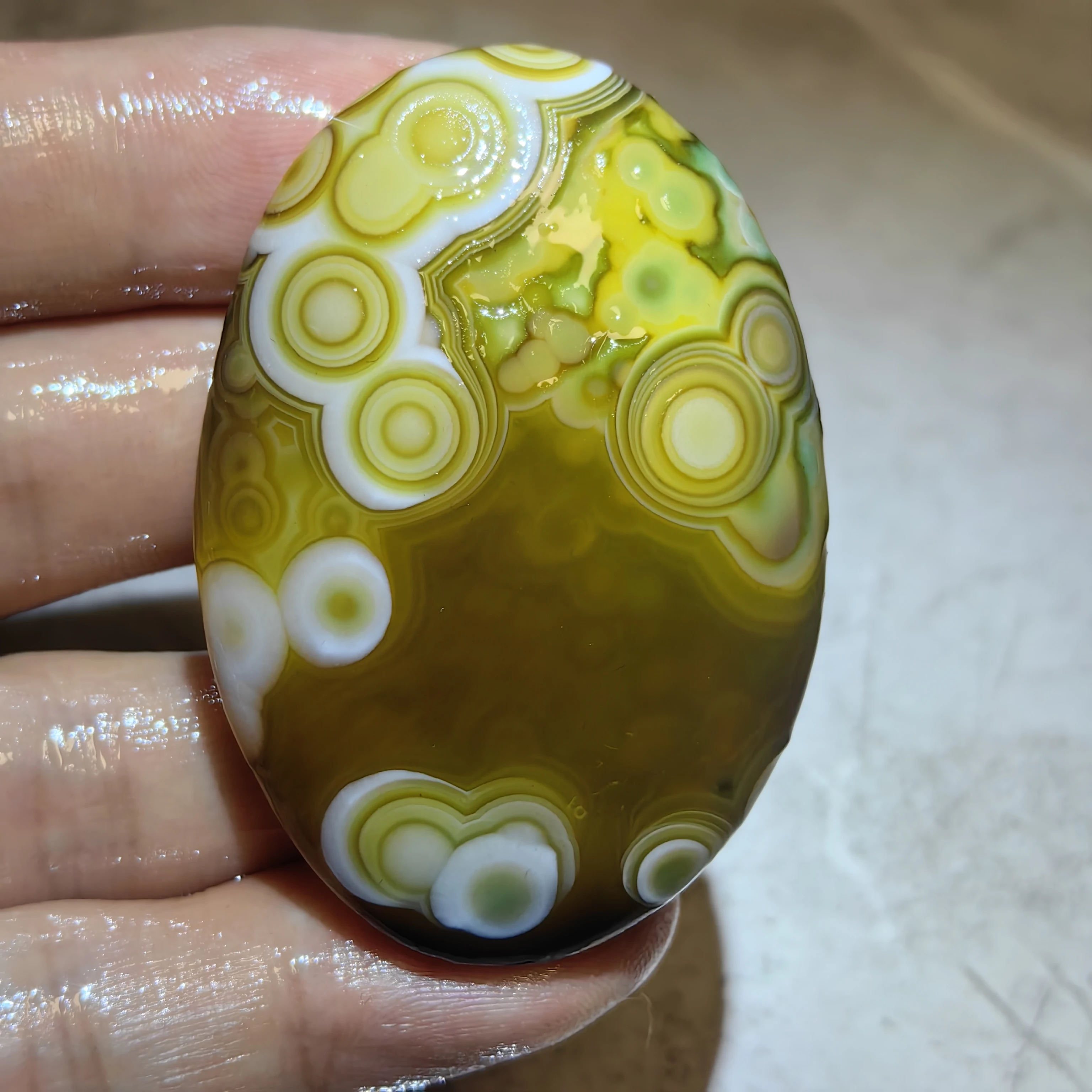Natural Divine Eye Agate Wishing Palm Stones Gobi Eyes Mineral Specimen Good Luck Reiki Spiritual Meditation DIY Home Decoration